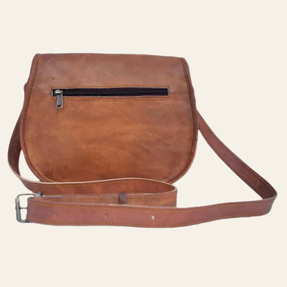 Vintage Leather Crossbody – Rich Brown