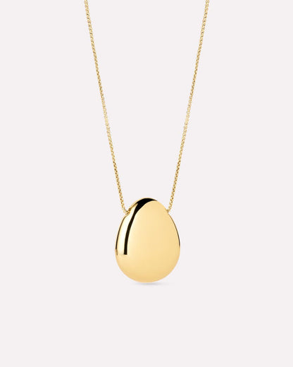 Sculpted Gold Pendant Necklace
