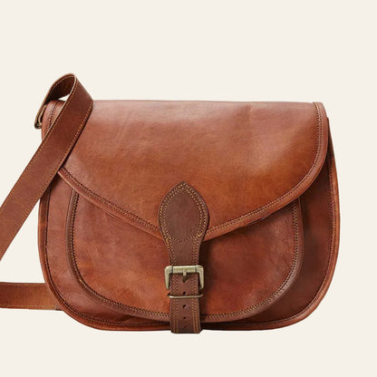 Vintage Leather Crossbody – Rich Brown