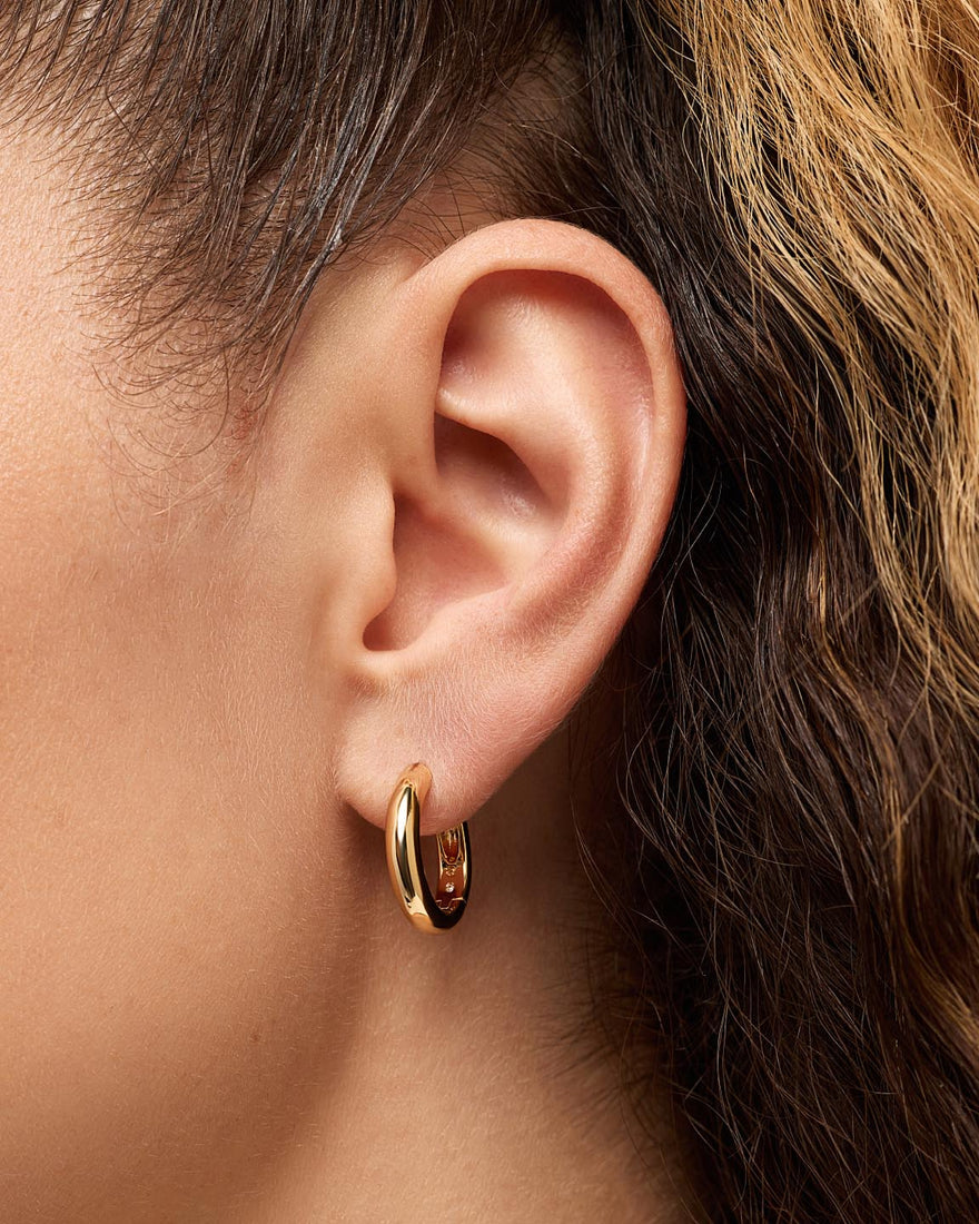 Chunky Gold Hoop Earrings