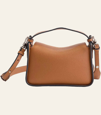 Structured Mini Shoulder Bag – Caramel