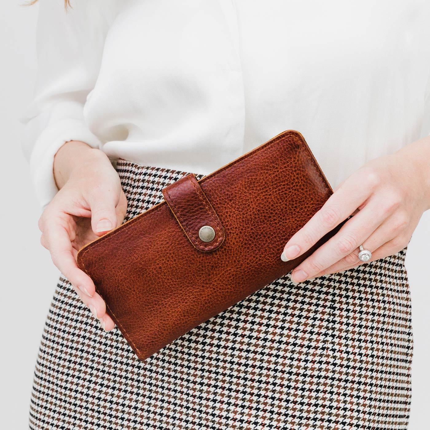 Slim Leather Wallet – Vintage Brown